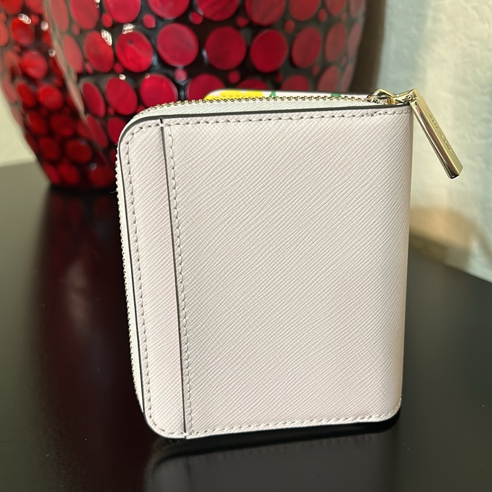 Kate Spade New In Box Madison Strawberry Garden Small Zip Around Bifold Wallet - Picture 9 of 16